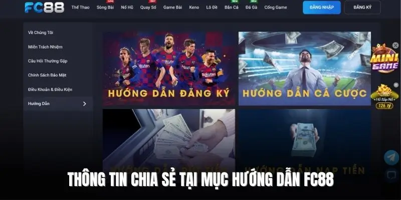 Thông tin chia sẻ tại mục hướng dẫn FC88